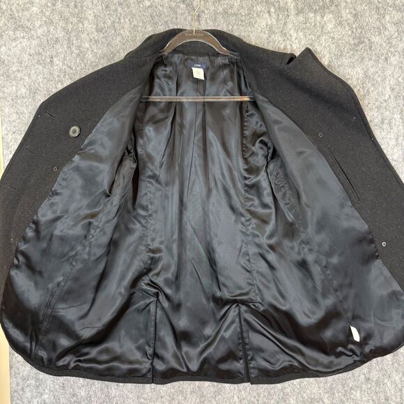 J Crew Womens L Double Breasted Wool Blend Pea Coat Gray Preppy Capsule Career - Picture 2 of 10